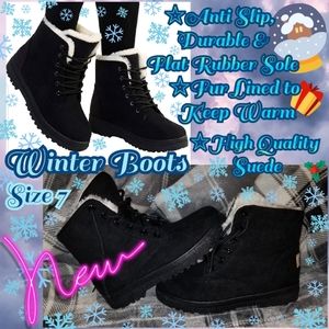 Winter Boots, Size 7-7.5, NEW
